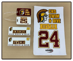 TAGS, TOWELS, LOCKERPLATES TAGS, TOWELS, LOCKERPLATES