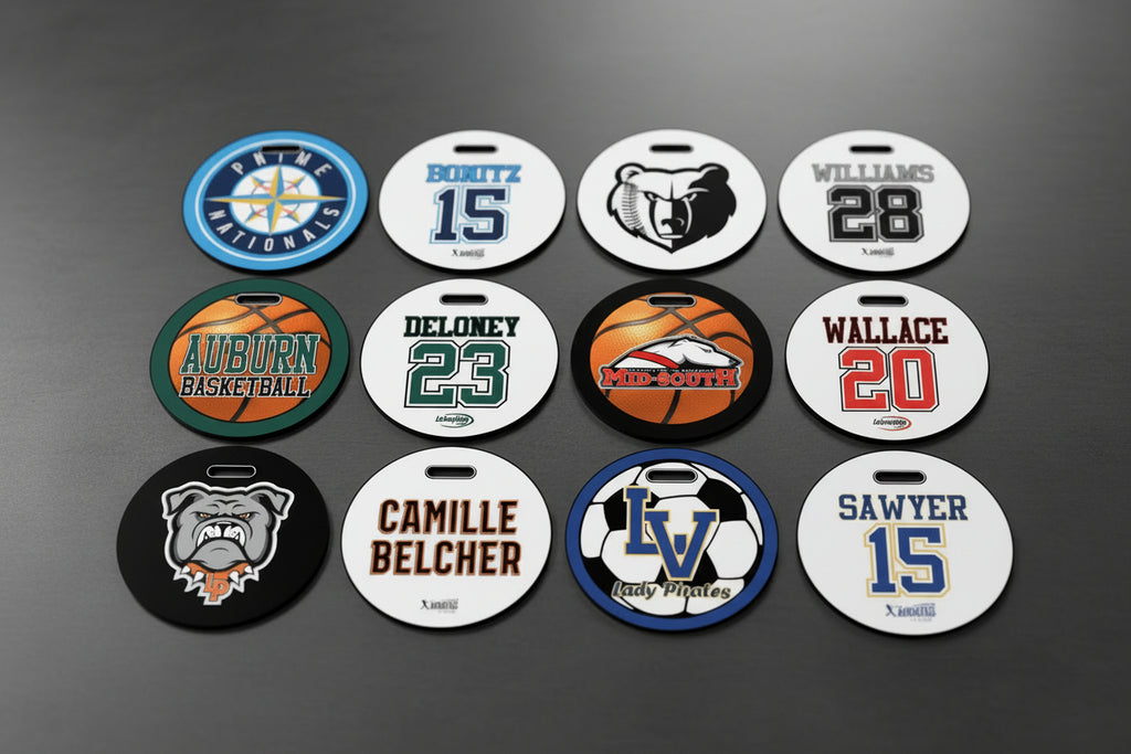 4" Round Thick PVC Bag Tags