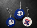 3.5" Round Custom Metal Bag Tags | Team Logo & Player Name | Lockerplates